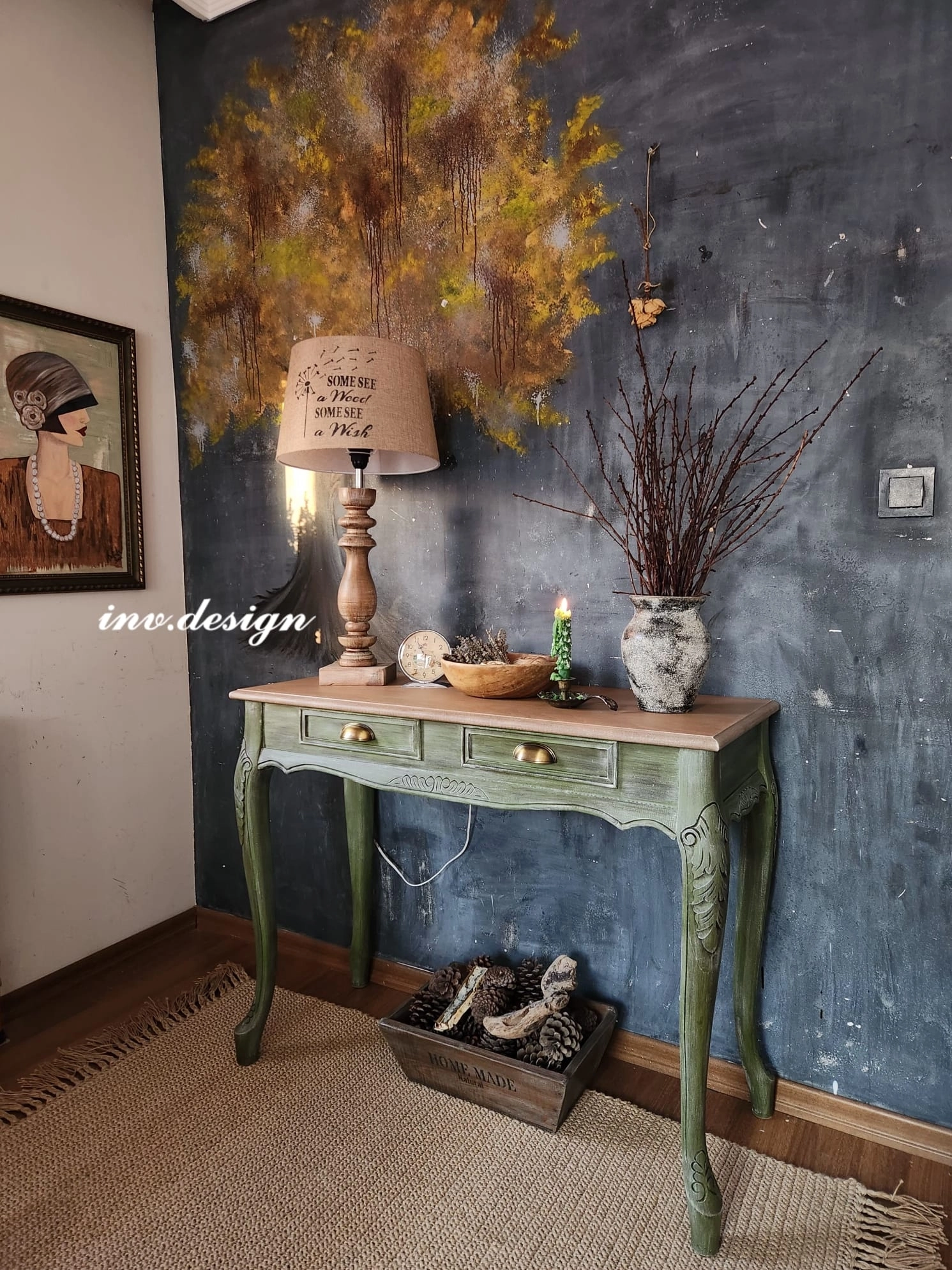 Yeşil Eskitme Dresuar