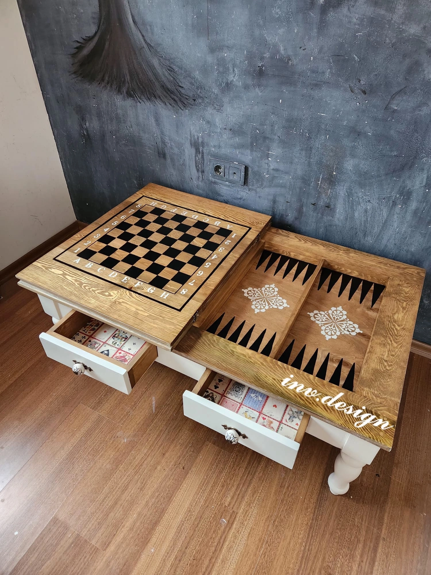 Dünya Haritası Detaylı Tavla Satranç Orta Sehpa