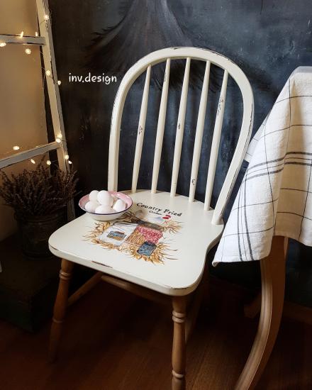 Sıcak Beyaz El Çizim Çember Sırt Kayın Ağacı Sandalye